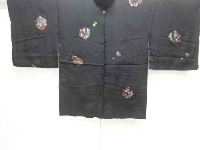 大正ロマン　抽象花模様一つ紋羽織